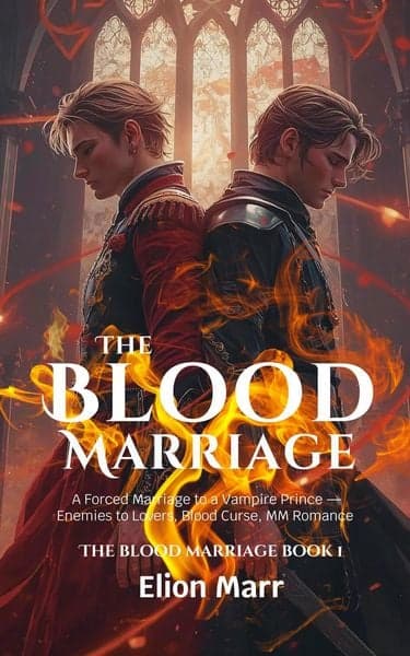 Cover: The Blood Marriage: A Forced Marriage to a Vampire Prince Enemies to Lovers, Blood Curse, MM Romance